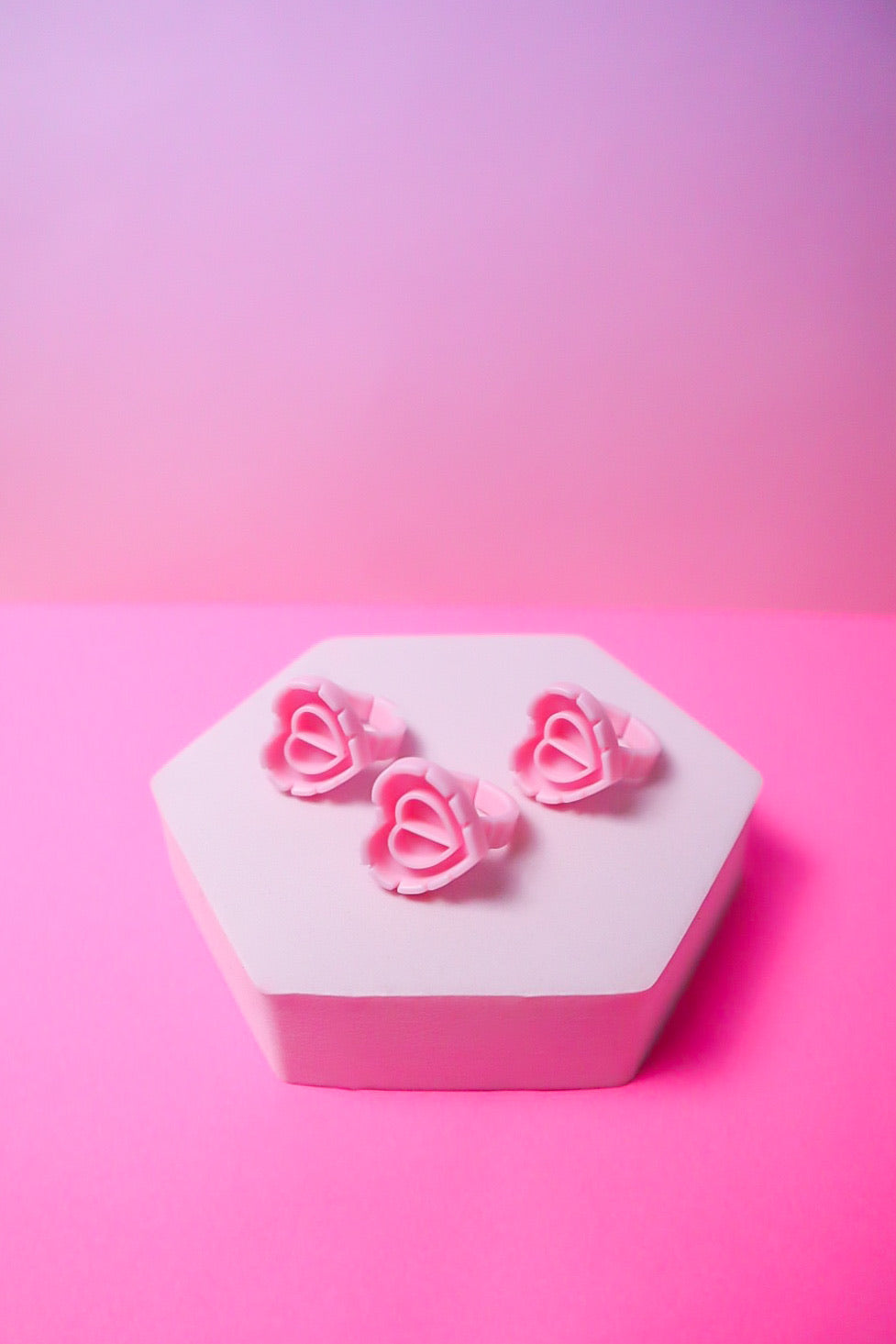 Heart Glue Rings 100pcs